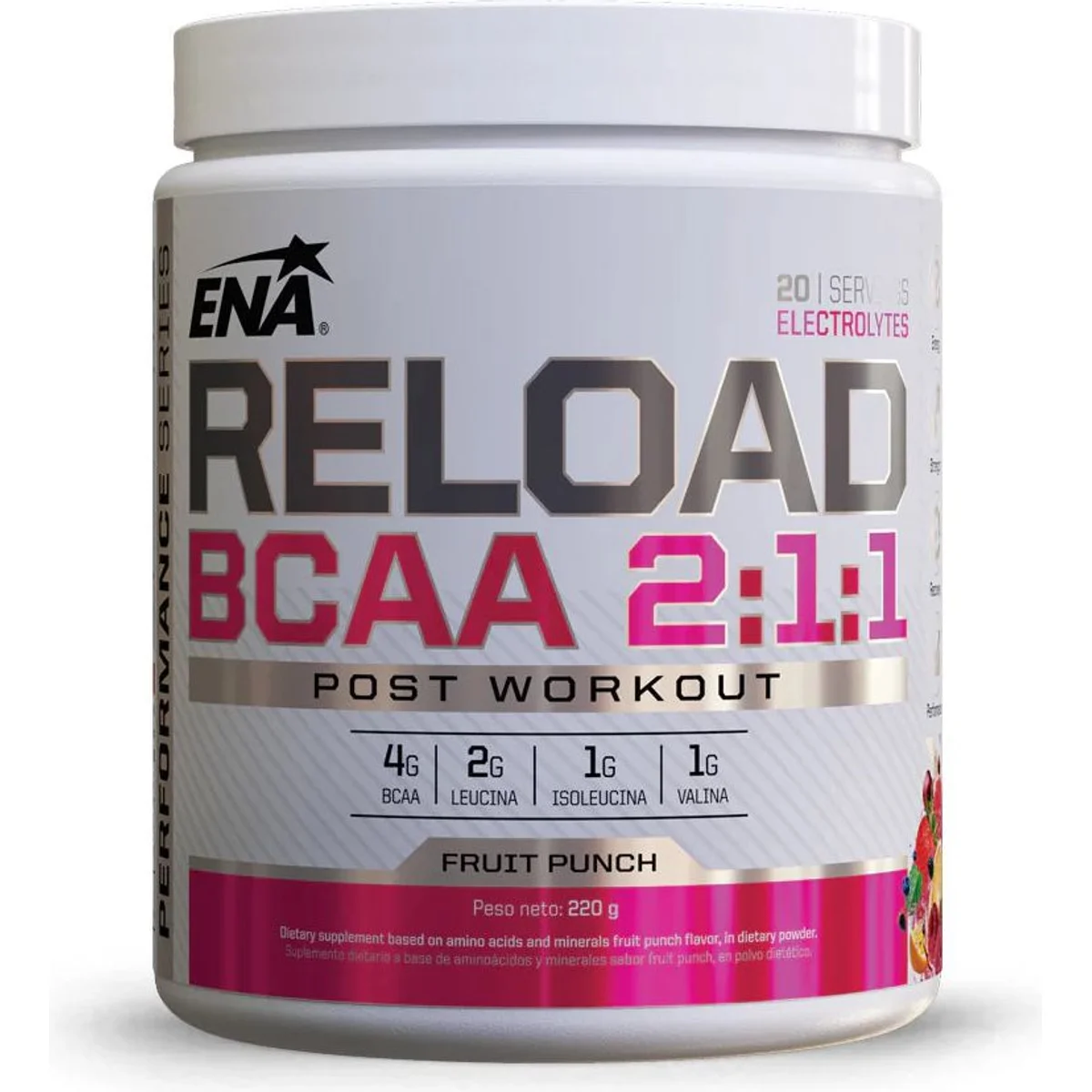 Reload Bcaa 2.1.1 Fruit Punch X220Grs
