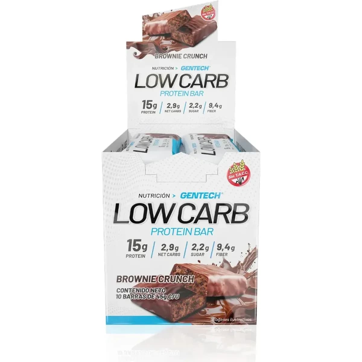 Protein Bar Low Carb Choco Brownie 10 Unidades