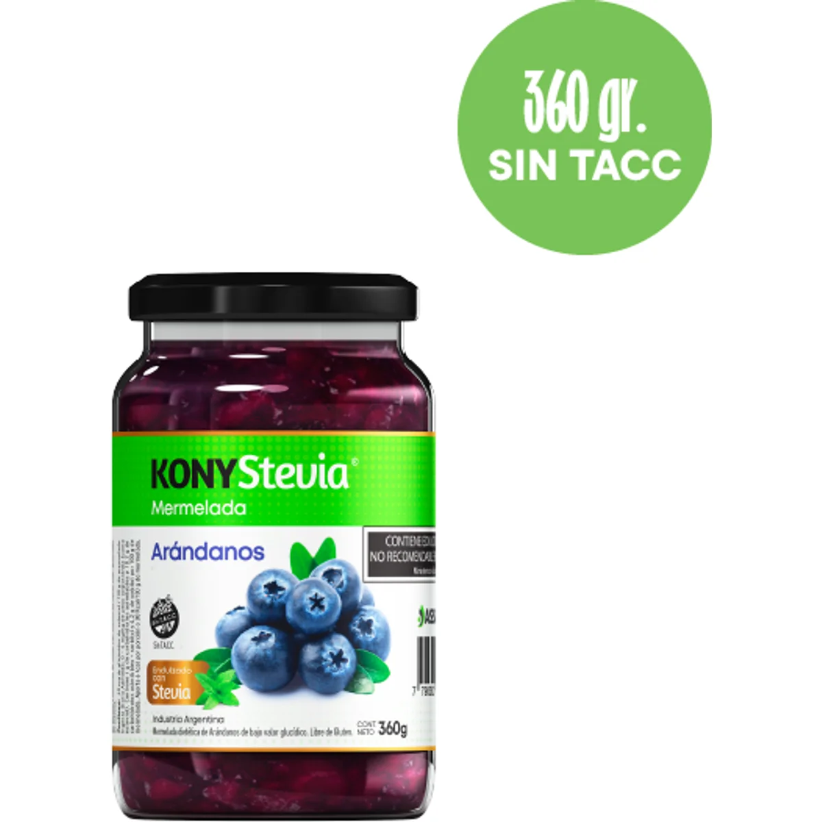 Mermelada Stevia Sabor Arandanos Kony 360g
