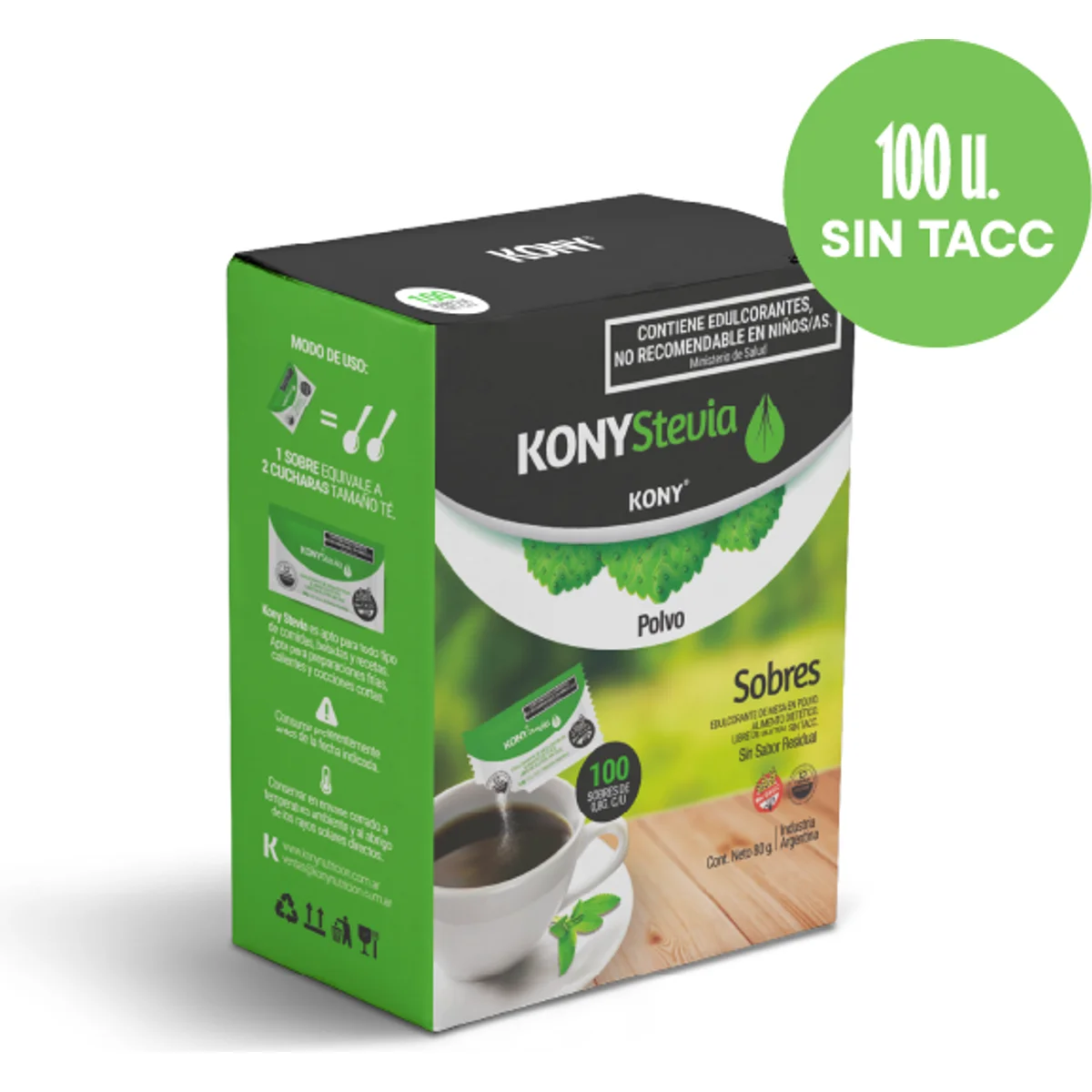 Stevia Polvo Sobre X 100 Unidad Kony
