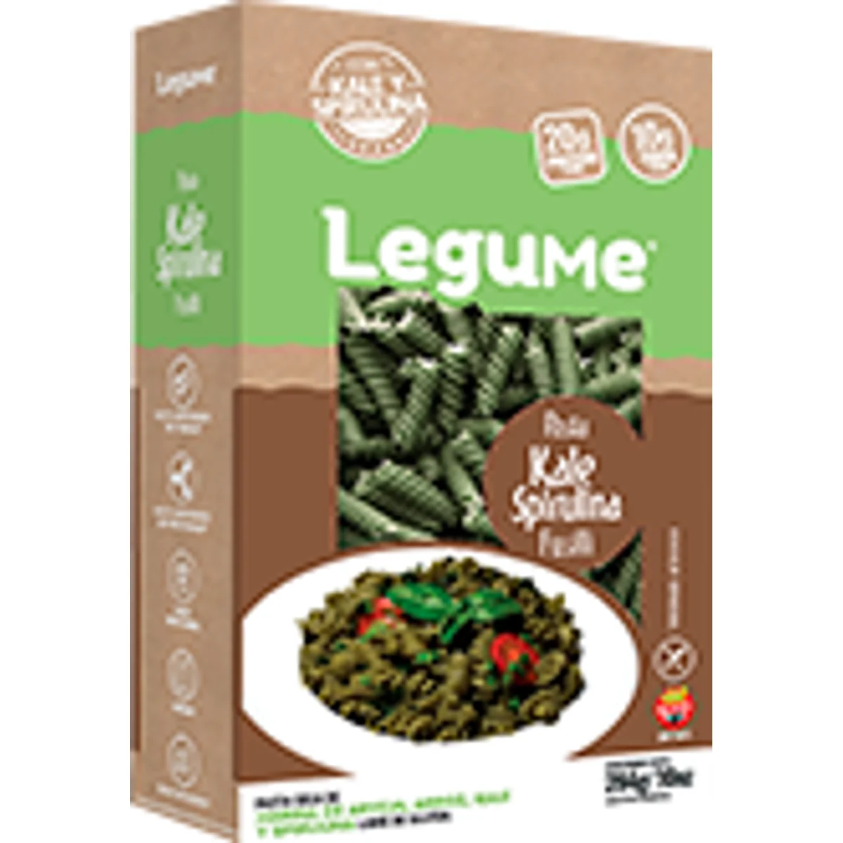 Pasta Seca De Harina De Arveja, Arroz, Kale Y Spiraling (Libre De Gluten/Vegano)