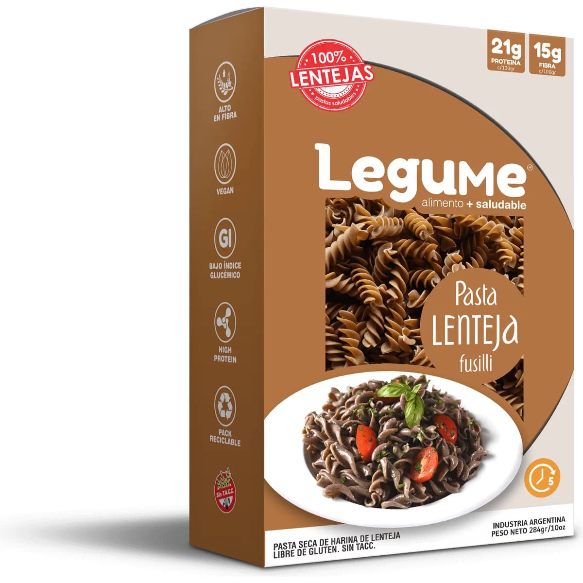 Pasta Seca De Harina De Lenteja (Sin Gluten/Vegano)