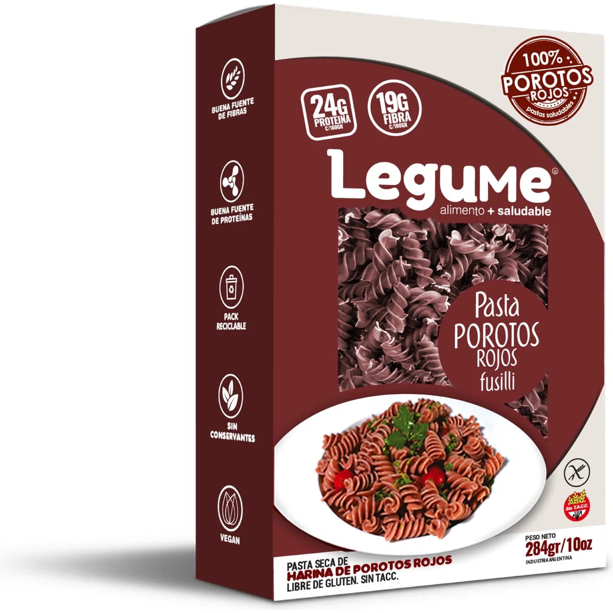 Pasta Seca De Harina De Poroto Rojo (Libre De Gluten/Vegano)