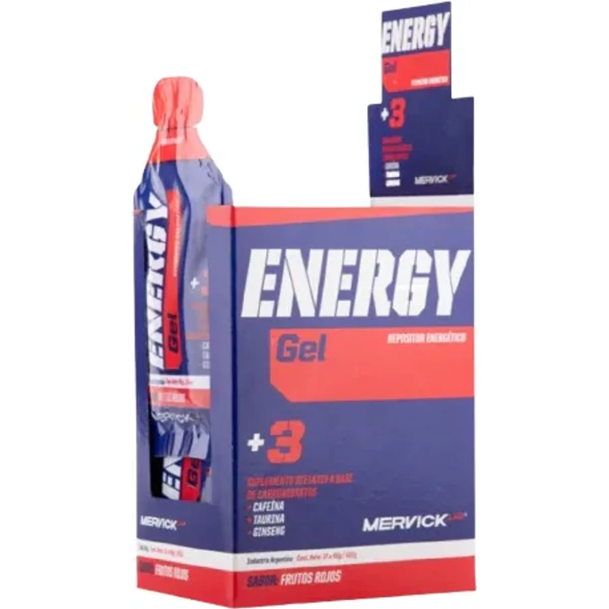 Gel Con Cafeina X 12 Sobres Mervick