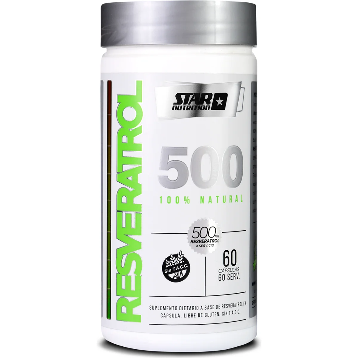 Resveratrol 500 (Antioxidante,Vasodilatador) X 60 Caps