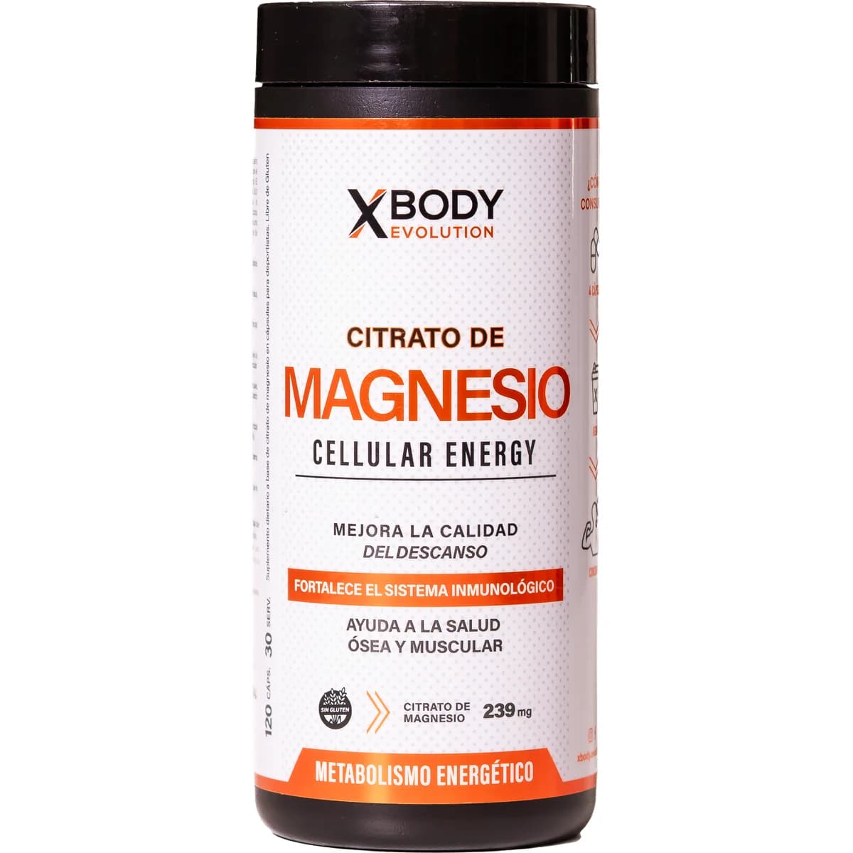 Citrato De Magnesio ( ) - X- Body Evolution - Black Line 120caps