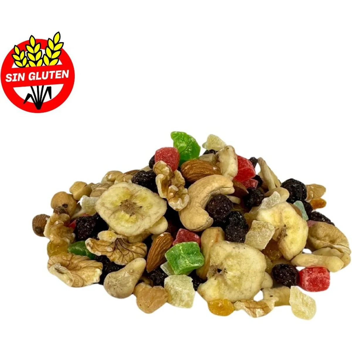Mix Frutos Secos Tropical X (Nueces, Almendras, Castañas, Mani, Pasas, Anana, Banana) 1kg