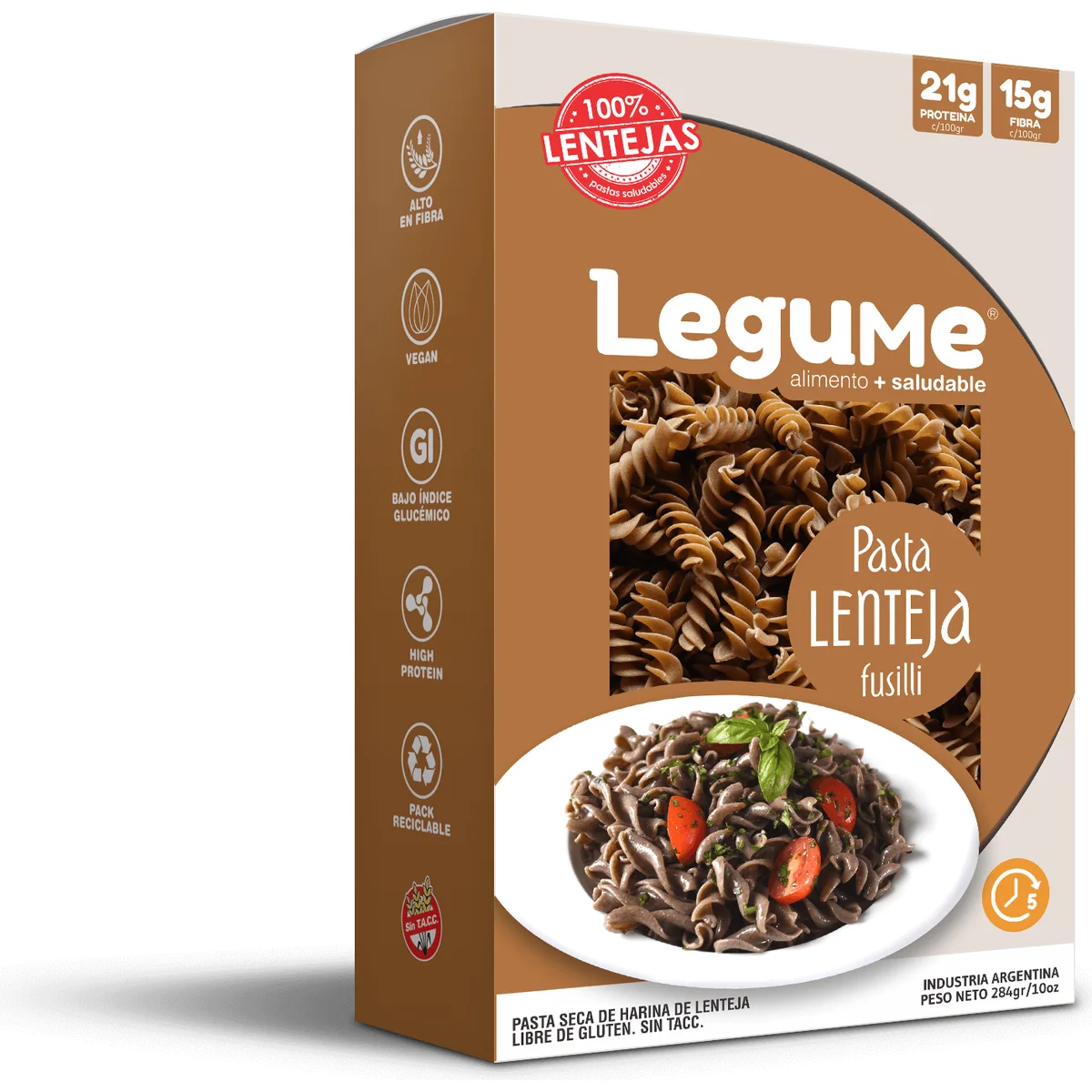 Pasta Seca De Harina De Lenteja (Sin Gluten/Vegano)