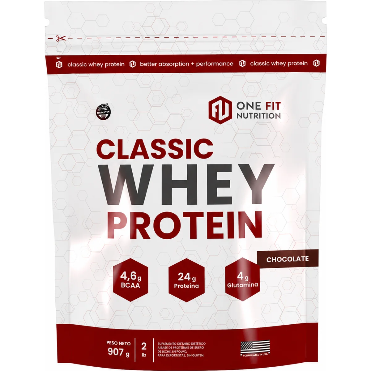 One Fit Doypack Whey Protein 2lb Chocolate